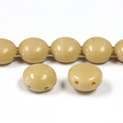 Preciosa Czech Pressed Glass Bead - Candy 08MM MOONSTONE BEIGE