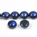 Preciosa Czech Pressed Glass Bead - Candy 12MM IRIS BLUE