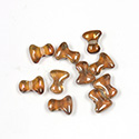 Preciosa Czech Pressed Glass Bead - Tee 2x8MM AMBER