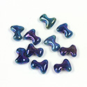 Preciosa Czech Pressed Glass Bead - Tee 2x8MM IRIS BLUE