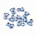 Preciosa Czech Pressed Glass Bead - Tee 2x8MM LT SAPPHIRE BLUE LUMI