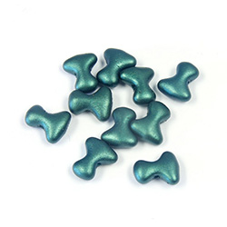 Preciosa Czech Pressed Glass Bead - Tee 2x8MM SATIN TEAL