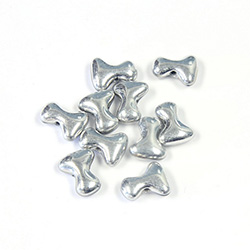 Preciosa Czech Pressed Glass Bead - Tee 2x8MM SILVER