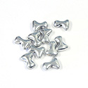 Preciosa Czech Pressed Glass Bead - Tee 2x8MM SILVER