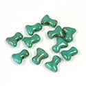 Preciosa Czech Pressed Glass Bead - Tee 2x8MM TRAVERTINE TURQUOISE