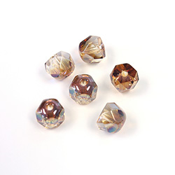 Preciosa Czech Glass Fire Polish Bead - Hill 06MM CRYSTAL/AMBER