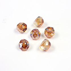 Preciosa Czech Glass Fire Polish Bead - Hill 06MM CRYSTAL/PUMPKIN