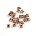 Preciosa Czech Pressed Glass Bead - Orion 03x5mm ALABASTER COPPER 02010/27103