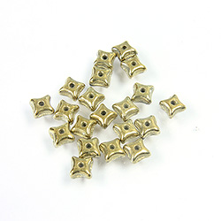 Preciosa Czech Pressed Glass Bead - Orion 03x5mm GOLD Full Coat 02010/26443