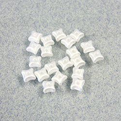 Preciosa Czech Pressed Glass Bead - Orion 03x5mm SATIN WHITE 02010/25E01