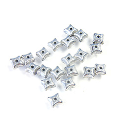 Preciosa Czech Pressed Glass Bead - Orion 03x5mm SILVER Full Coat 02010/27000