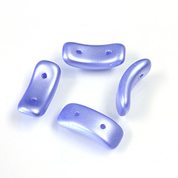 Preciosa Czech Pressed Glass 2-Hole Bead - Bow 03.5x15.5mm  PEARL LT BLUE