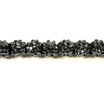 Acrylic Rhinestone Bead with 2MM Hole Resin Base - 12MM JET