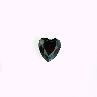 Glass Point Back Foiled Tin Table Cut (TTC) Stone - Heart 06x5MM GARNET