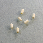 Plastic Bead - Opaque Color Smooth Tube 06x3MM MATTE IVORY