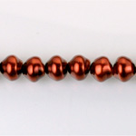 Czech Glass Pearl Bead - Snail Shell 08MM DARK COPPER 14322