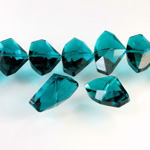 Chinese Cut Crystal Bead - Fancy 24x15MM TEAL