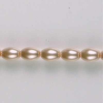 Czech Glass Pearl Bead - Oval 06x4MM DARK ROSE 70425