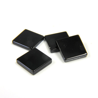 Gemstone Flat Back Flat Top Straight Side Stone - Square 10x10MM BLACK ONYX