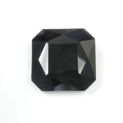 Cut Crystal Point Back Fancy Stone Unfoiled - Square Octagon 23MM JET