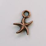 Metalized Plastic Pendant- Starfish 20x15MM ANT COPPER