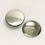 Plastic Flat Back Foiled Cabochon - Round 18MM BLACK DIAMOND