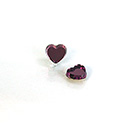 Glass Flat Back Foiled Mirror - Heart 8MM AMETHYST