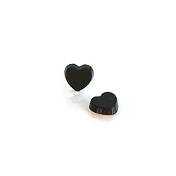 Glass Flat Back Foiled Mirror - Heart 8MM GARNET