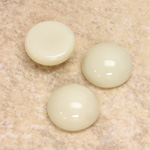 Glass Medium Dome Opaque Cabochon - Round 15MM IVORY