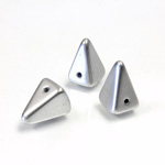 Preciosa Czech Pressed Glass Bead - Pyramid 07x11MM MATTE SILVER