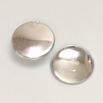 Plastic Flat Back Foiled Cabochon - Round 18MM CRYSTAL