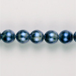 Czech Glass Pearl Bead - Round 06MM PATINA BLUE 84484