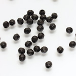 Plastic Bead - Opaque Faceted Round 04MM JET