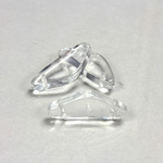 Czech Pressed Glass Bead -Triangle Rondelle 22x8MM CRYSTAL