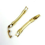 Brass Domed Omega Fold Over Clasp with Extender 04MM