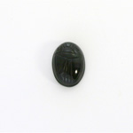 Gemstone Flat Back Carved Scarab 14x10MM BLACK ONYX