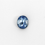 Glass Point Back Foiled Tin Table Cut (TTC) Stone - Oval 12x10MM LT SAPPHIRE