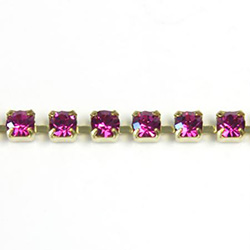 Preciosa Crystal Rhinestone Cup Chain - PP18 (SS8.5) FUCHSIA-RAW