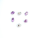 Plastic Point Back Foiled Stone - Oval 06x4MM LT AMETHYST