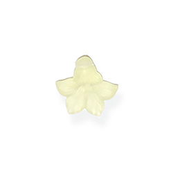 German Plastic Flower Pendant with Side-Drilled Hole 15x15MM MATTE JONQUIL