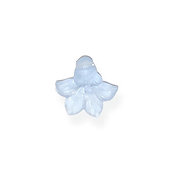 German Plastic Flower Pendant with Side-Drilled Hole 15x15MM MATTE LT SAPPHIRE