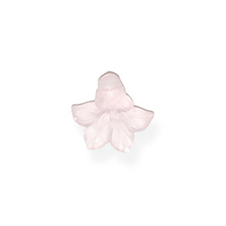 German Plastic Flower Pendant with Side-Drilled Hole 15x15MM MATTE ROSE