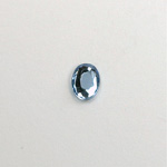 Glass Flat Back Rose Cut Faceted Foiled Stone - Oval 08x6MM LT SAPPHIRE