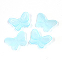 German Plastic Butterfly with Center Hole - 16x12MM MATTE AQUA