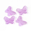 German Plastic Butterfly with Center Hole - 16x12MM MATTE LT AMETHYST
