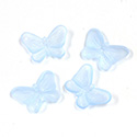German Plastic Butterfly with Center Hole - 16x12MM MATTE LT SAPPHIRE