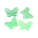 German Plastic Butterfly with Center Hole - 16x12MM MATTE PERIDOT