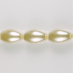 Czech Glass Pearl Bead - Oval 20x13MM CREME 75440