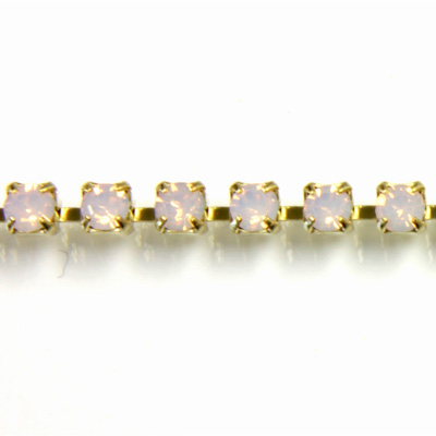 Preciosa MAXIMA Crystal Rhinestone Cup Chain - PP18 (SS8.5) OPAL ROSE-RAW