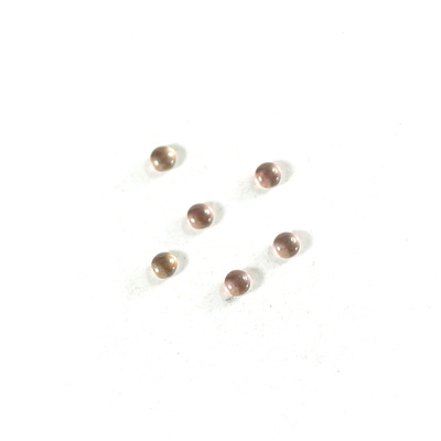 Glass Medium Dome Coated Cabochon - Round 03MM LUSTER ROSE